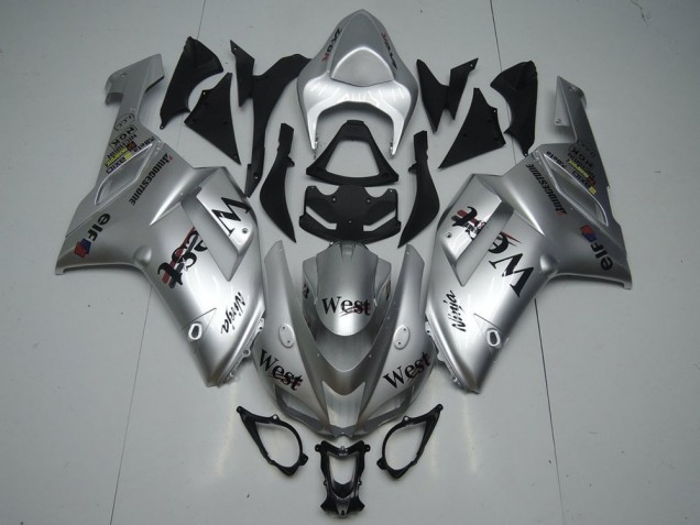 Carenados Moto Kawasaki ZX6R 2007-2008 - Plata West Asequibles