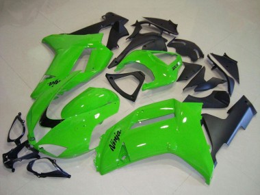 Carenados Moto Kawasaki ZX6R 2007-2008 - Verde Negro Mate Asequibles