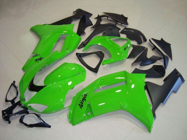 Carenados Moto Kawasaki ZX6R 2007-2008 - Verde Negro Mate Asequibles