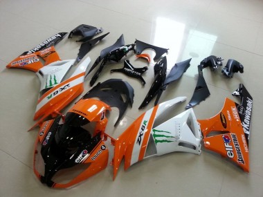 Carenados Moto Kawasaki ZX6R 2009-2012 - Naranja Blanco Negro Brillante Verde Elf Bridgestone Monstruo Asequibles