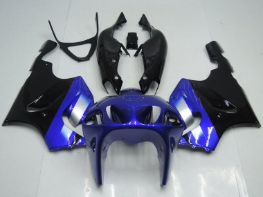 Carenados Moto Kawasaki ZX7R 1996-2003 - Azul Plata Negro Brillante Asequibles