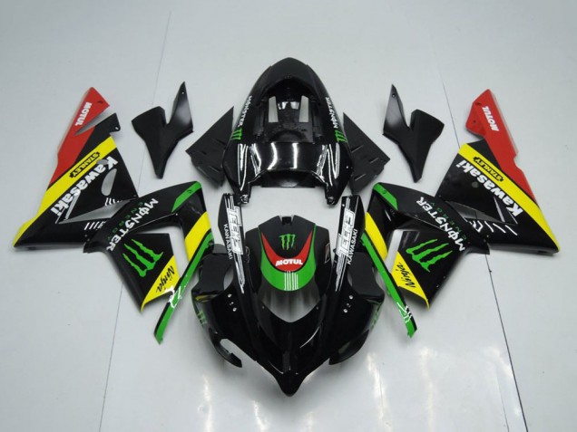Carenados Moto Kawasaki ZX10R 2004-2005 - Negro Brillante Rojo Amarillo Verde Monstruo Asequibles