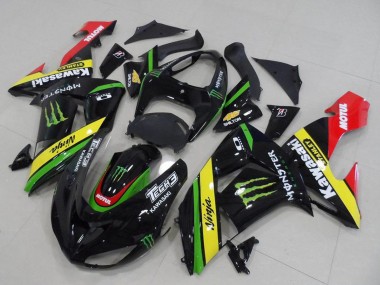 Carenados Moto Kawasaki ZX10R 2006-2007 - Negro Brillante Rojo Amarillo Verde Monstruo Asequibles