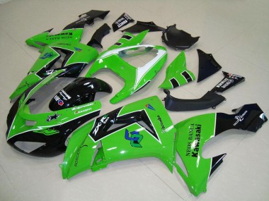 Carenados Moto Kawasaki ZX10R 2006-2007 - Verde Blanco Negro Brillante Asequibles