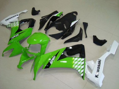 Carenados Moto Kawasaki ZX10R 2008-2010 - Blanco Verde Negro Brillante Asequibles