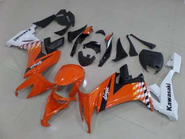 Carenados Moto Kawasaki ZX10R 2008-2010 - Blanco Naranja Negro Asequibles