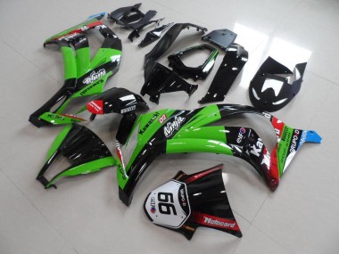 Carenados Moto Kawasaki ZX10R 2011-2015 - Verde Rojo Negro Brillante KIPS Motocard Elf 66 Asequibles