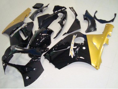 Carenados Moto Kawasaki ZX12R 2000-2001 - Negro Brillante Oro Asequibles