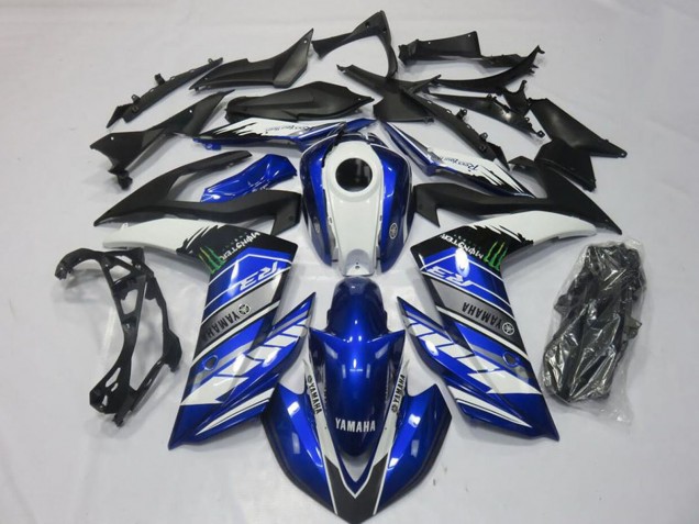 Carenados Moto Yamaha YZF R3 2015-2018 - Azul Blanco Negro Verde Monstruo Asequibles