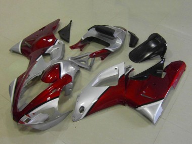 Carenados Moto Yamaha YZF R1 2000-2001 - Plata Rojo Granate Asequibles