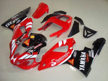 Carenados Moto Yamaha YZF R1 2000-2001 - Rojo Blanco Negro Brillante Santander Asequibles