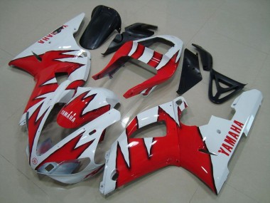Carenados Moto Yamaha YZF R1 2000-2001 - Blanco Rojo Asequibles