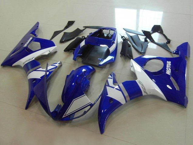 Carenados Moto Yamaha YZF R6 2003-2004 - Azul Blanco Plata Asequibles