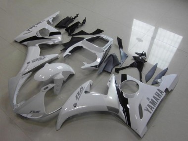 Kits Carenado Moto Yamaha YZF R6 2003-2004 - Blanco Negro Brillante Asequibles