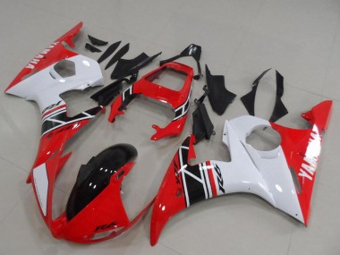 Kits Carenado Moto Yamaha YZF R6 2003-2004 - Blanco Rojo Negro Brillante Asequibles
