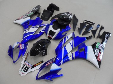 Carenados Moto Yamaha YZF R6 2006-2007 - Blanco Azul Negro Brillante Fimer Yamalube Asequibles