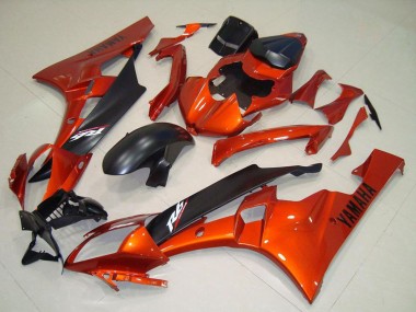 Carenado Moto Yamaha YZF R6 2006-2007 - Naranja Negro Mate Asequibles