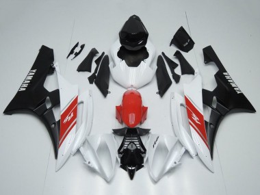 Carenado Moto Yamaha YZF R6 2006-2007 - Blanco Rojo Negro Mate Asequibles