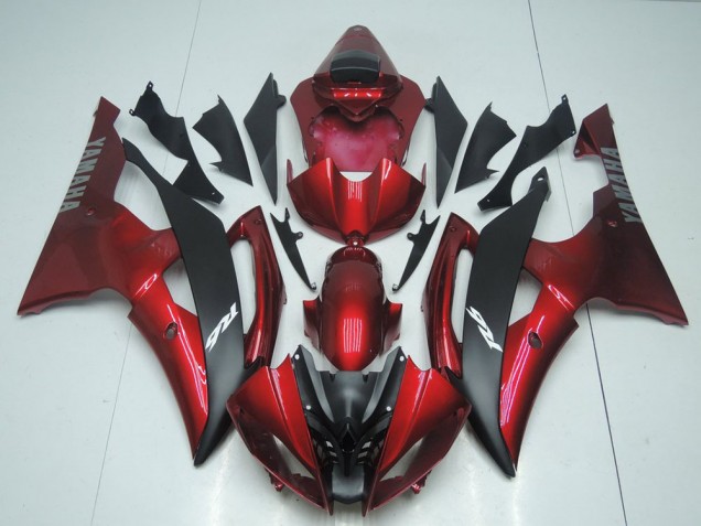 Carenado Moto Yamaha YZF R6 2008-2016 - Rojo Negro Mate Asequibles