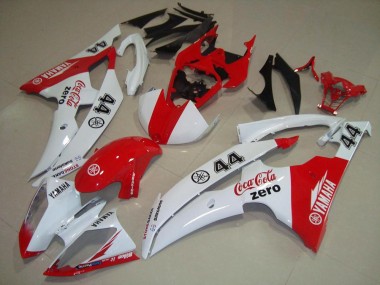 Carenados Moto Yamaha YZF R6 2008-2016 - Blanco Rojo Cocacola 44 Asequibles