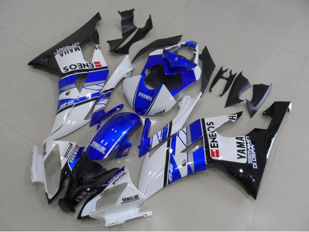 Carenados Moto Yamaha YZF R6 2008-2016 - Blanco Azul Negro Brillante ENEOS Yamalube Asequibles