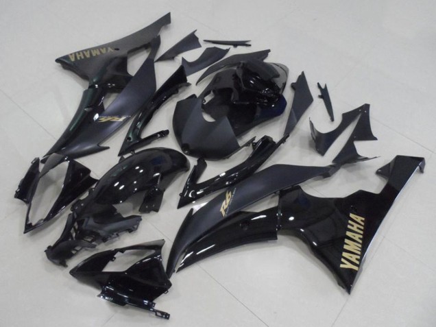 Carenados Moto Yamaha YZF R6 2008-2016 - Negro Brillante Negro Mate Oro Calcomanías Asequibles