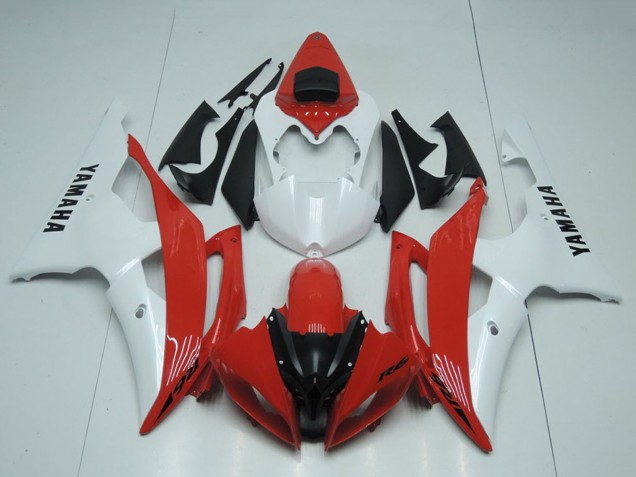 Carenados Moto Yamaha YZF R6 2008-2016 - Blanco Rojo Asequibles