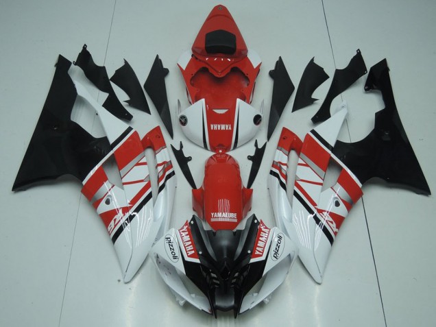 Carenado Moto Yamaha YZF R6 2008-2016 - Blanco Rojo Negro Asequibles