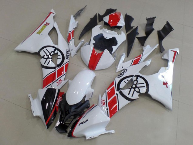 Kit Carenados Moto Yamaha YZF R6 2008-2016 - Blanco Rojo Negro Brillante Asequibles
