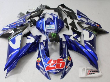 Carenado Moto Yamaha YZF R6 2017-2023 - Blanco Azul Verde Monstruo MoviStar Asequibles