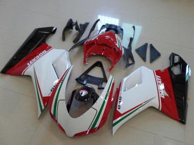 Carenado Moto Ducati 848 2007-2014 - Blanco Rojo Verde Negro Brillante Asequibles