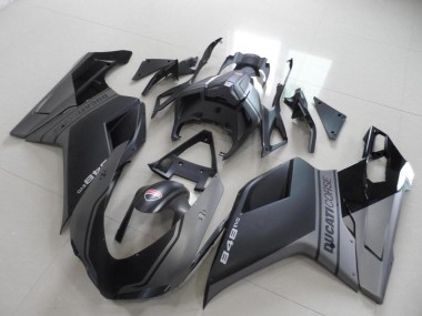 Carenados Moto Ducati 848 2007-2014 - Gris Negro Mate Asequibles