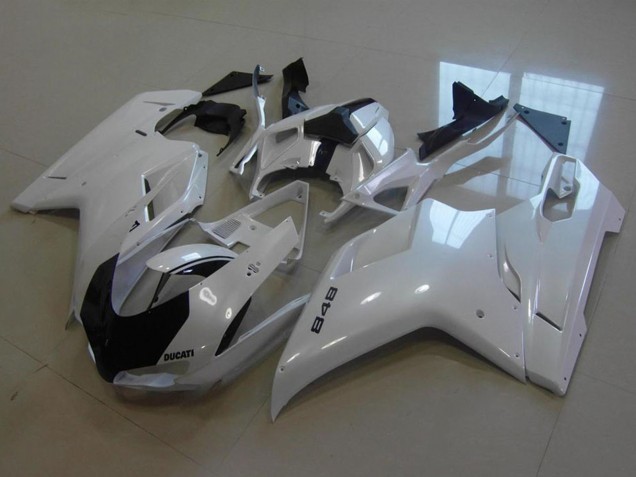 Carenados Moto Ducati 848 2007-2014 - Blanco Brillante Asequibles