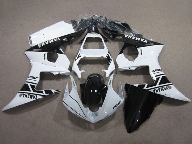 Kits Carenados Moto Yamaha YZF R6 2003-2004 - Blanco Negro Brillante Asequibles