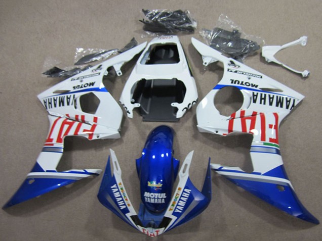 Carenados Moto Yamaha YZF R6 2003-2004 - Blanco Azul Rojo Fiat Motul Asequibles