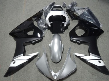 Carenados Moto Yamaha YZF R6 2003-2004 - Blanco Plata Negro Brillante Negro Mate Asequibles