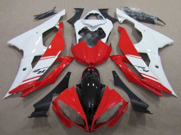 Kits Carenados Moto Yamaha YZF R6 2008-2016 - Blanco Rojo Negro Brillante Asequibles