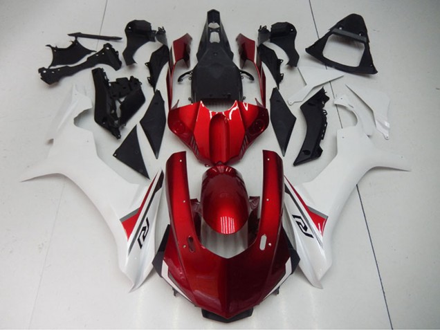 Carenado Moto Yamaha YZF R1 2015-2019 - Blanco Rojo Negro Asequibles