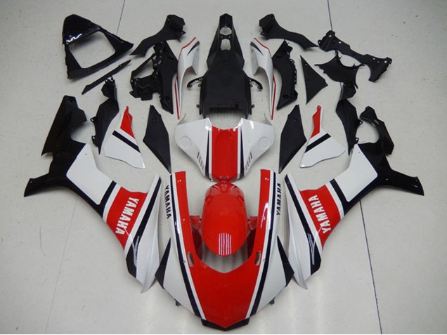 Carenados Moto Yamaha YZF R1 2015-2019 - Blanco Rojo Negro Asequibles