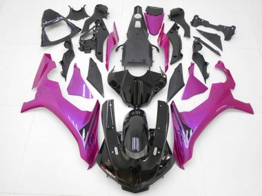 Carenados Moto Yamaha YZF R1 2015-2019 - Negro Brillante Rosa Asequibles