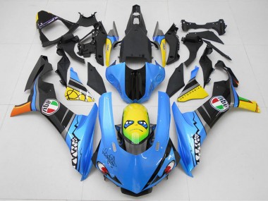 Kits Carenado Moto Yamaha YZF R1 2015-2019 - Azul Amarillo Tiburón Asequibles
