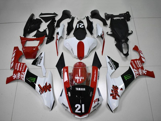 Carenados Moto Yamaha YZF R1 2015-2019 - Blanco Rojo Negro Brillante Verde Monstruo Motul YSP Asequibles