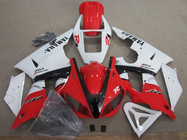 Carenado Moto Yamaha YZF R1 1998-1999 - Blanco Rojo Negro Asequibles