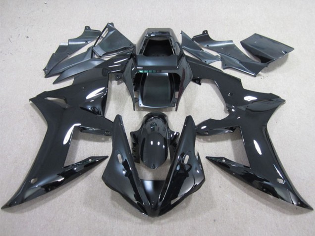 Carenados Moto Yamaha YZF R1 2002-2003 - Negro Brillante Plain Asequibles