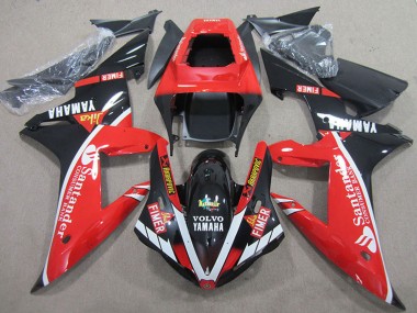 Carenados Moto Yamaha YZF R1 2004-2006 - Rojo Blanco Negro Brillante Santander Asequibles