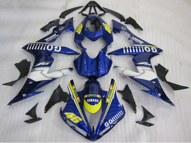 Carenados Moto Yamaha YZF R1 2004-2006 - Azul Amarillo Blanco Go 46 Asequibles