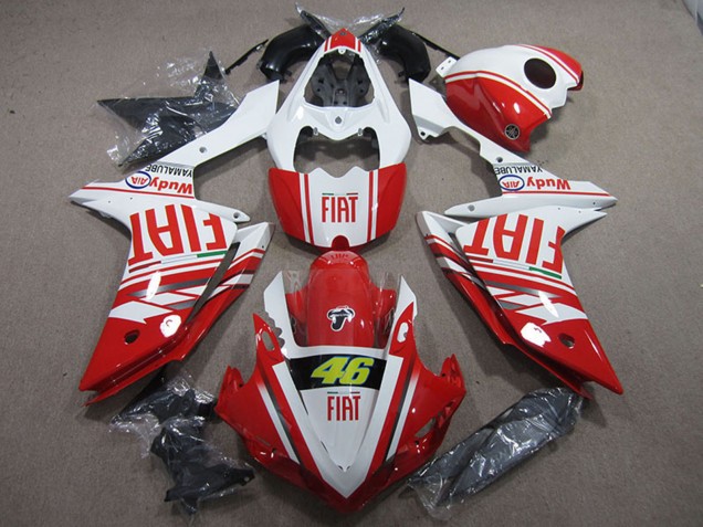 Carenados Moto Yamaha YZF R1 2007-2008 - Blanco Rojo Fiat 46 Asequibles