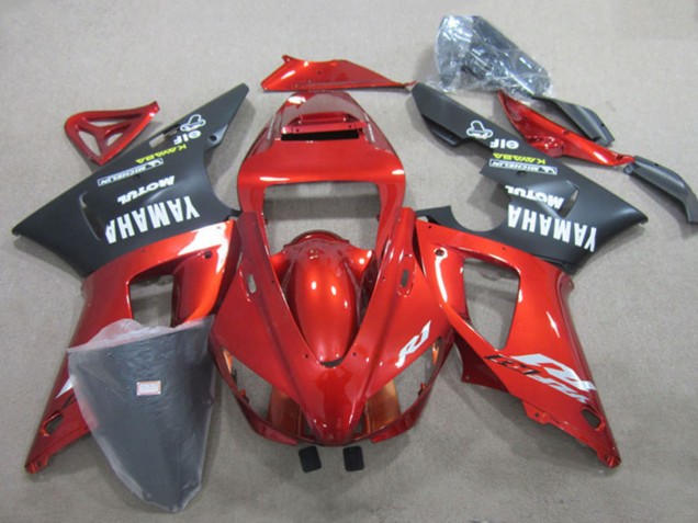 Carenado Moto Yamaha YZF R1 2009-2011 - Rojo Negro Mate Asequibles