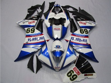 Carenados Moto Yamaha YZF R1 2009-2011 - Blanco Azul Negro Sterilgarda SCALZ 69 Asequibles