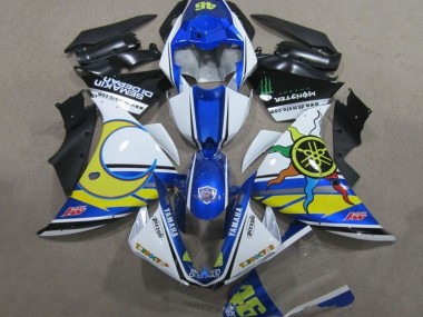 Carenados Moto Yamaha YZF R1 2009-2011 - Blanco Azul Amarillo Verde Monstruo Semakin Didepan Asequibles